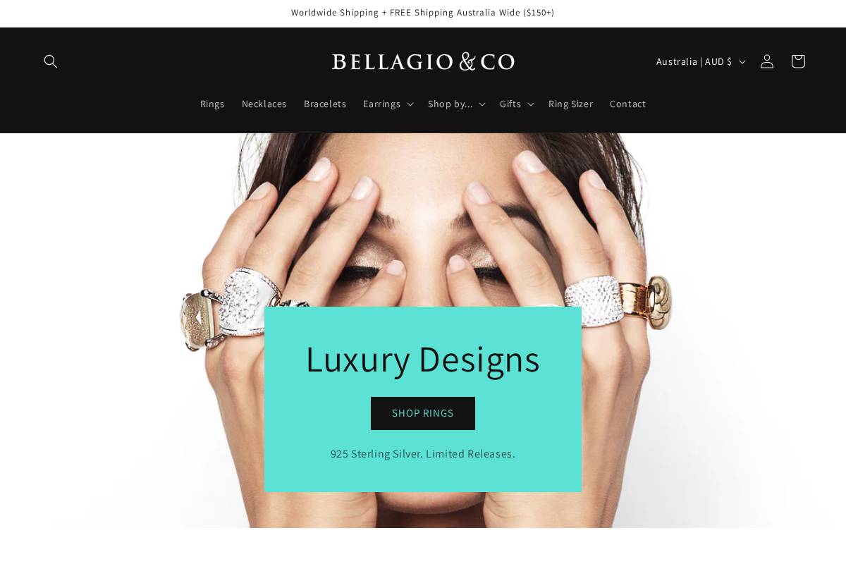 bellagioandco.com homepage screenshot