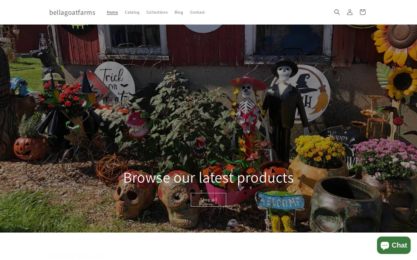 bellagoatfarms.com homepage screenshot