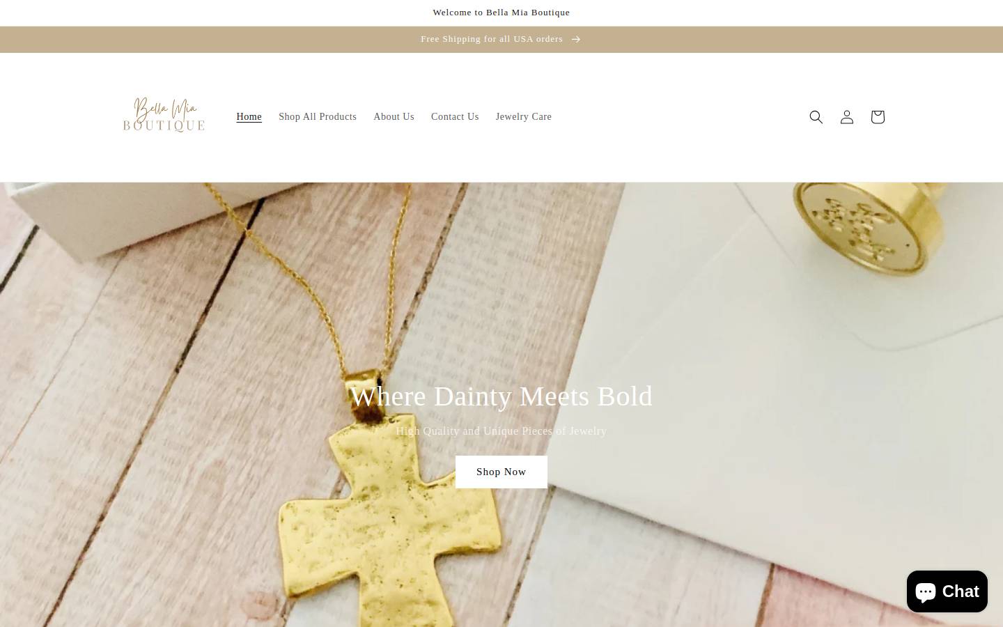 bellamia.boutique homepage screenshot
