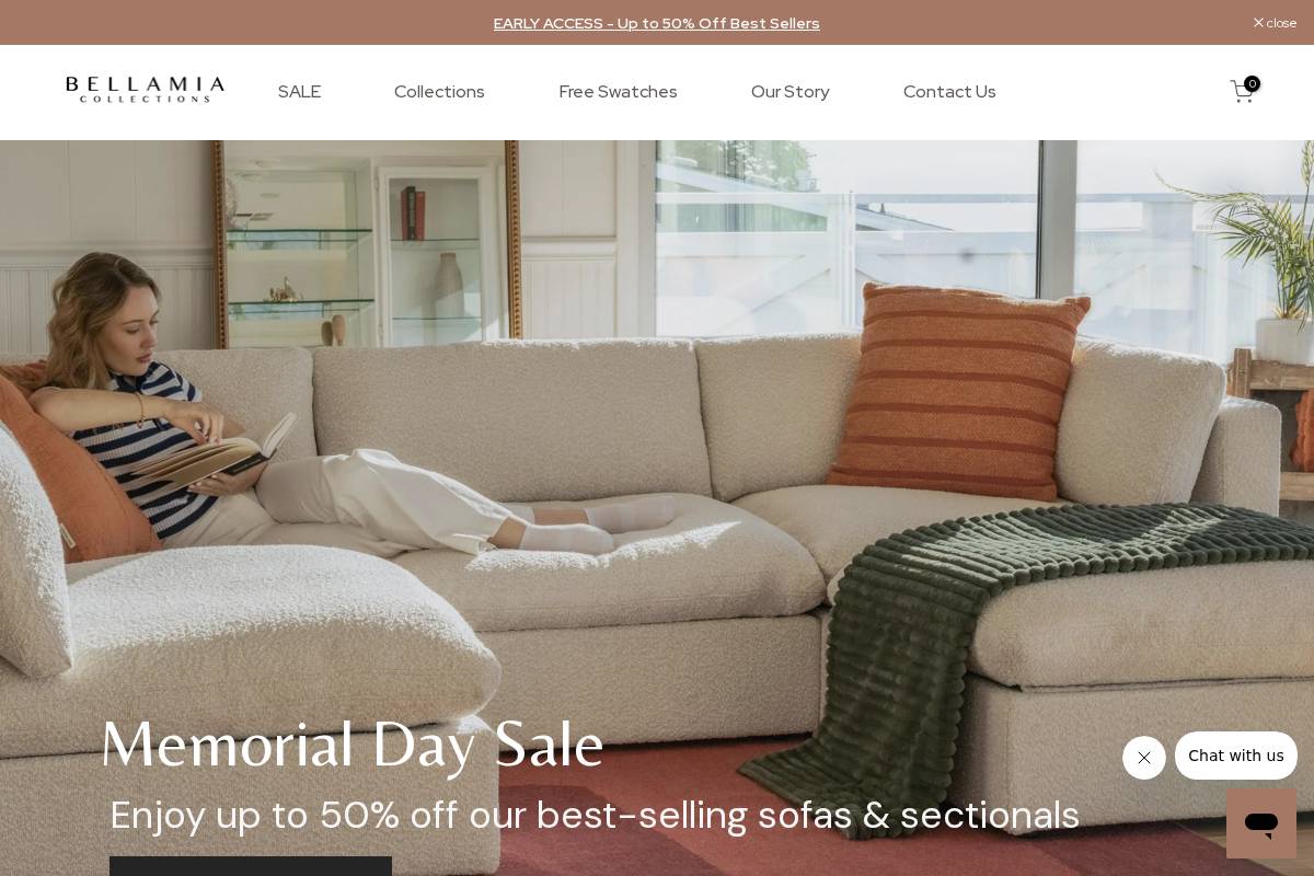 Bellamia Collections homepage screenshot