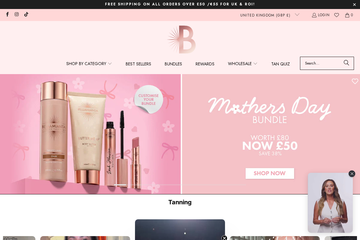 Bellamianta homepage screenshot
