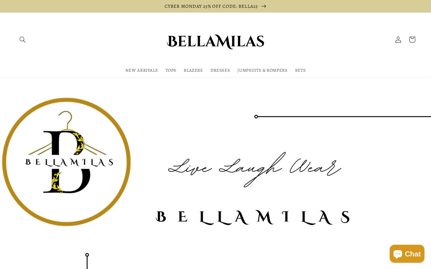 bellamilas.com homepage screenshot
