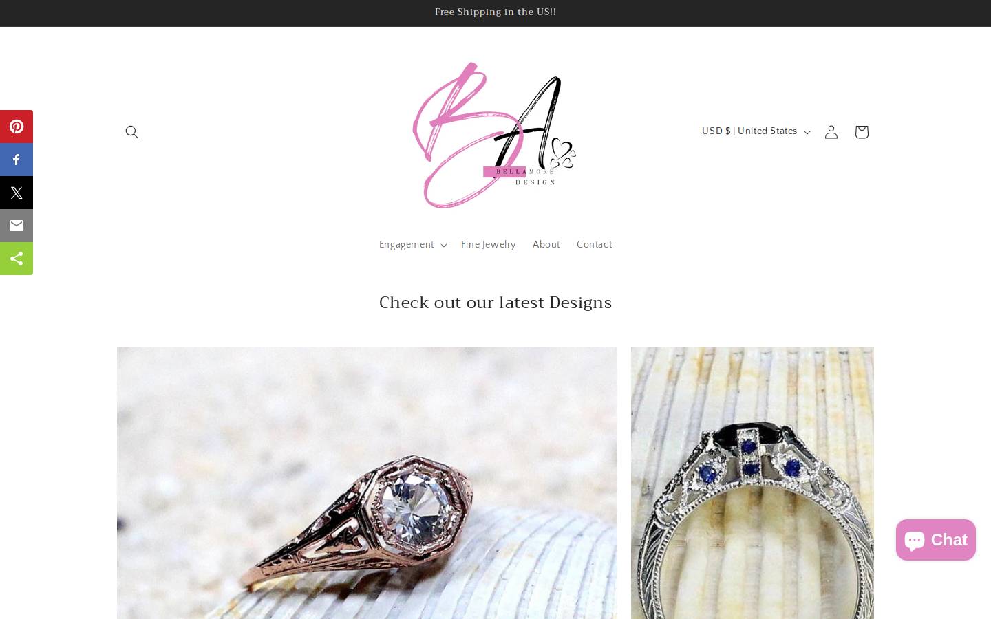 bellamoredesign.com homepage screenshot