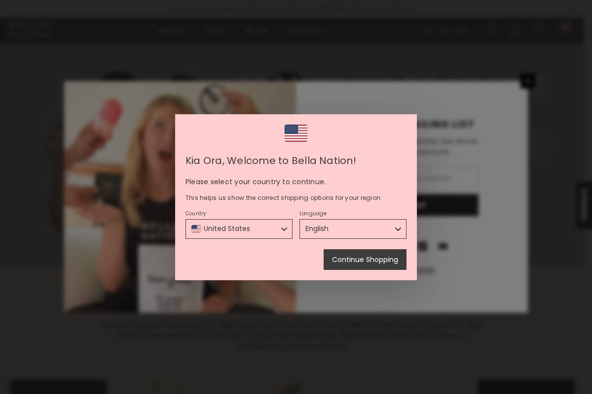 Bella Nation homepage screenshot