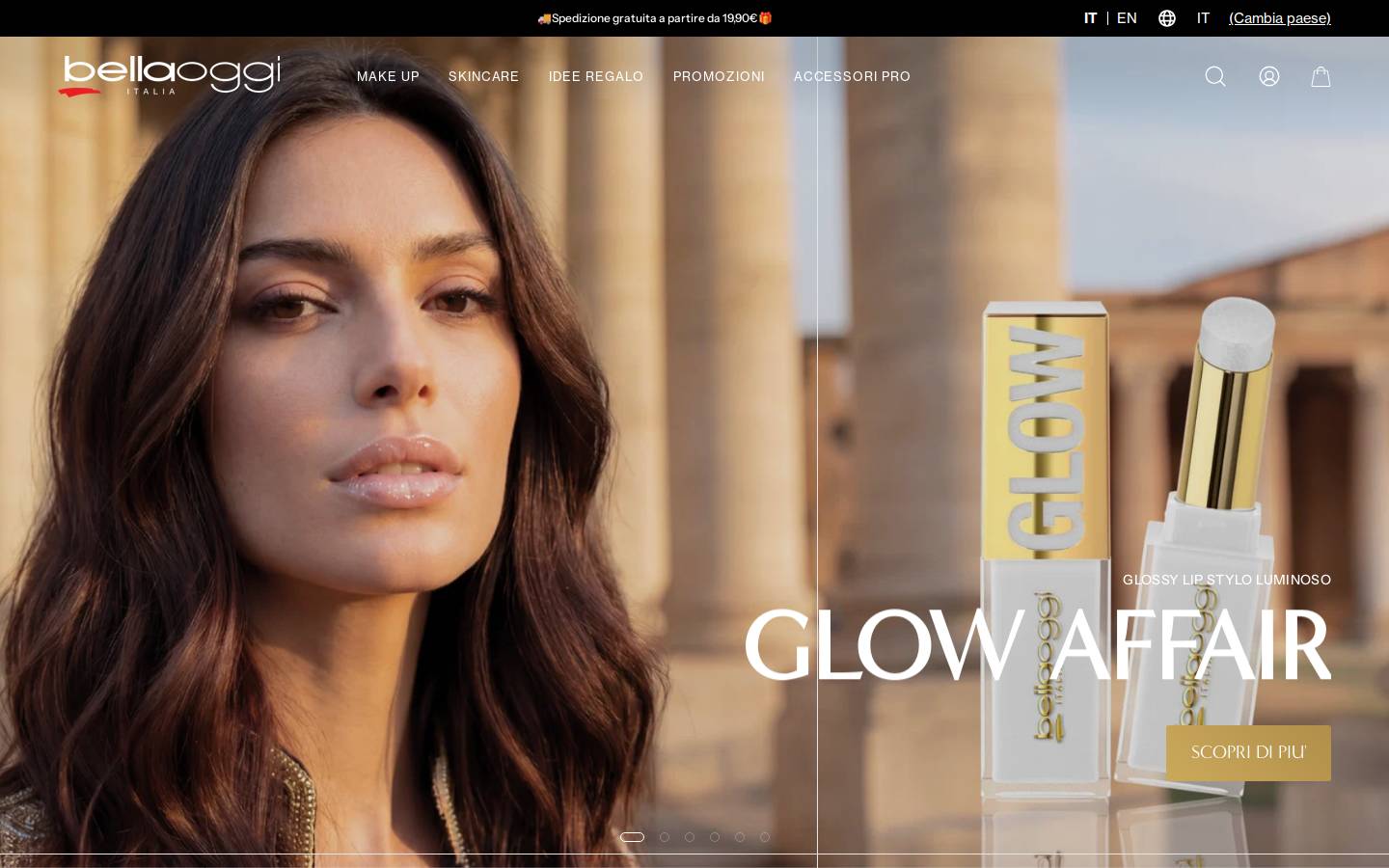 Bellaoggi homepage screenshot