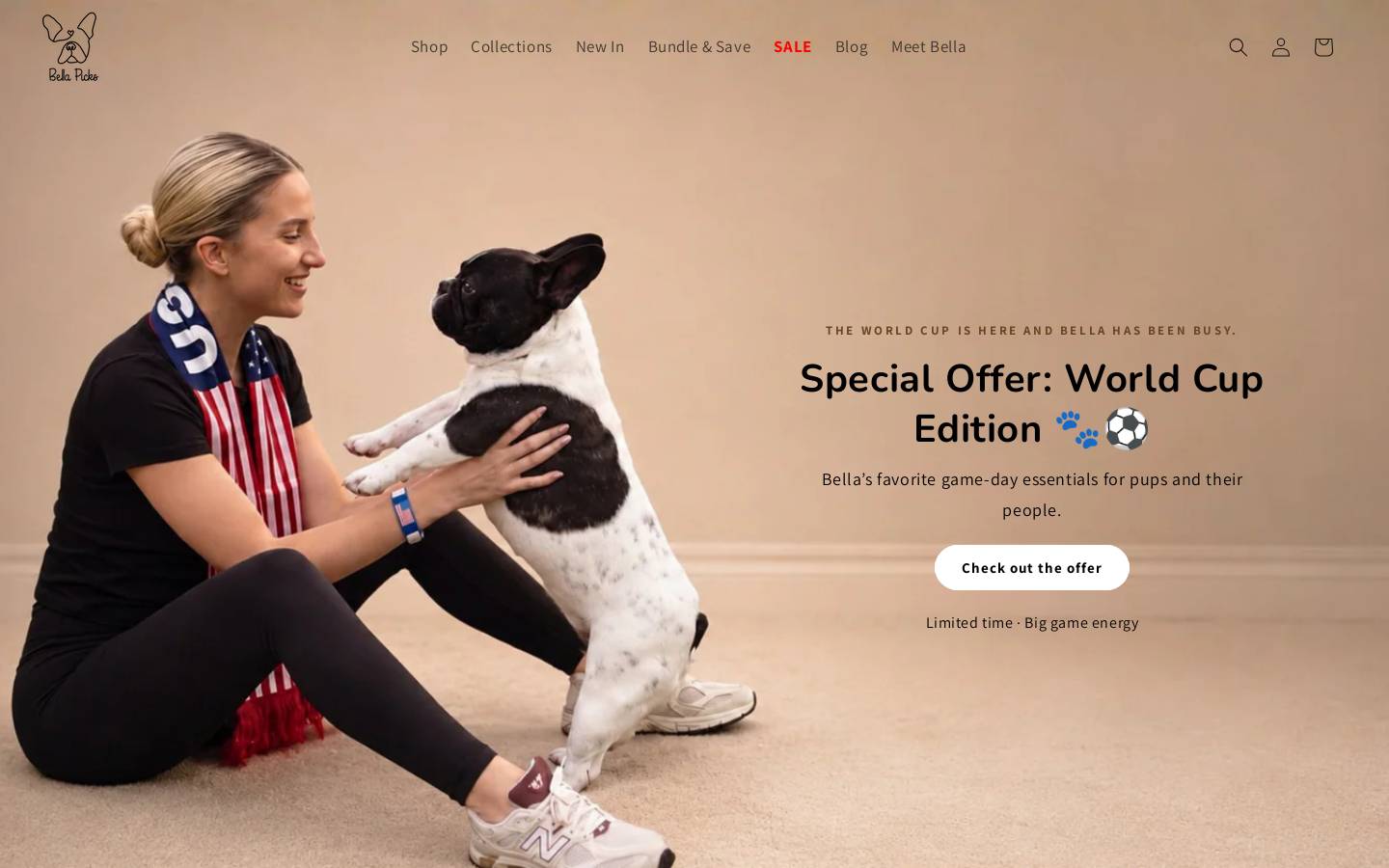 bellapicks.com homepage screenshot