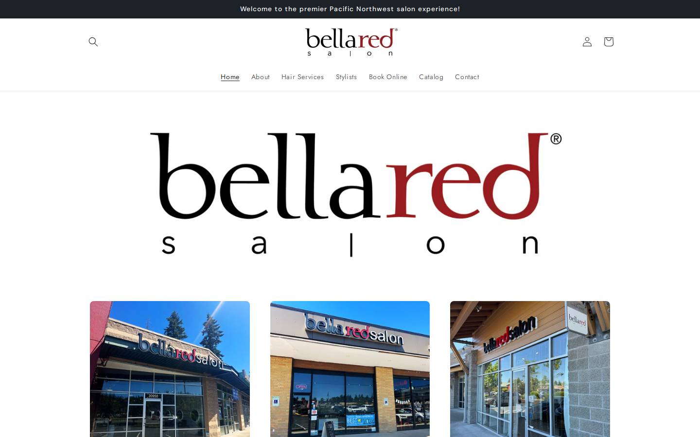bellaredsalon.com homepage screenshot