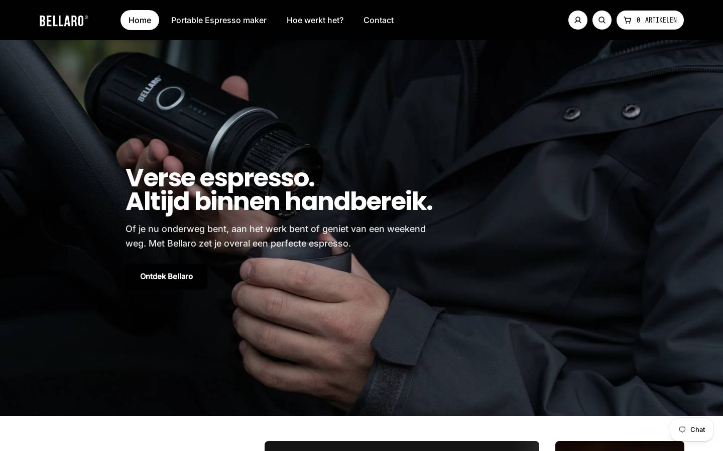 Bellaro homepage screenshot