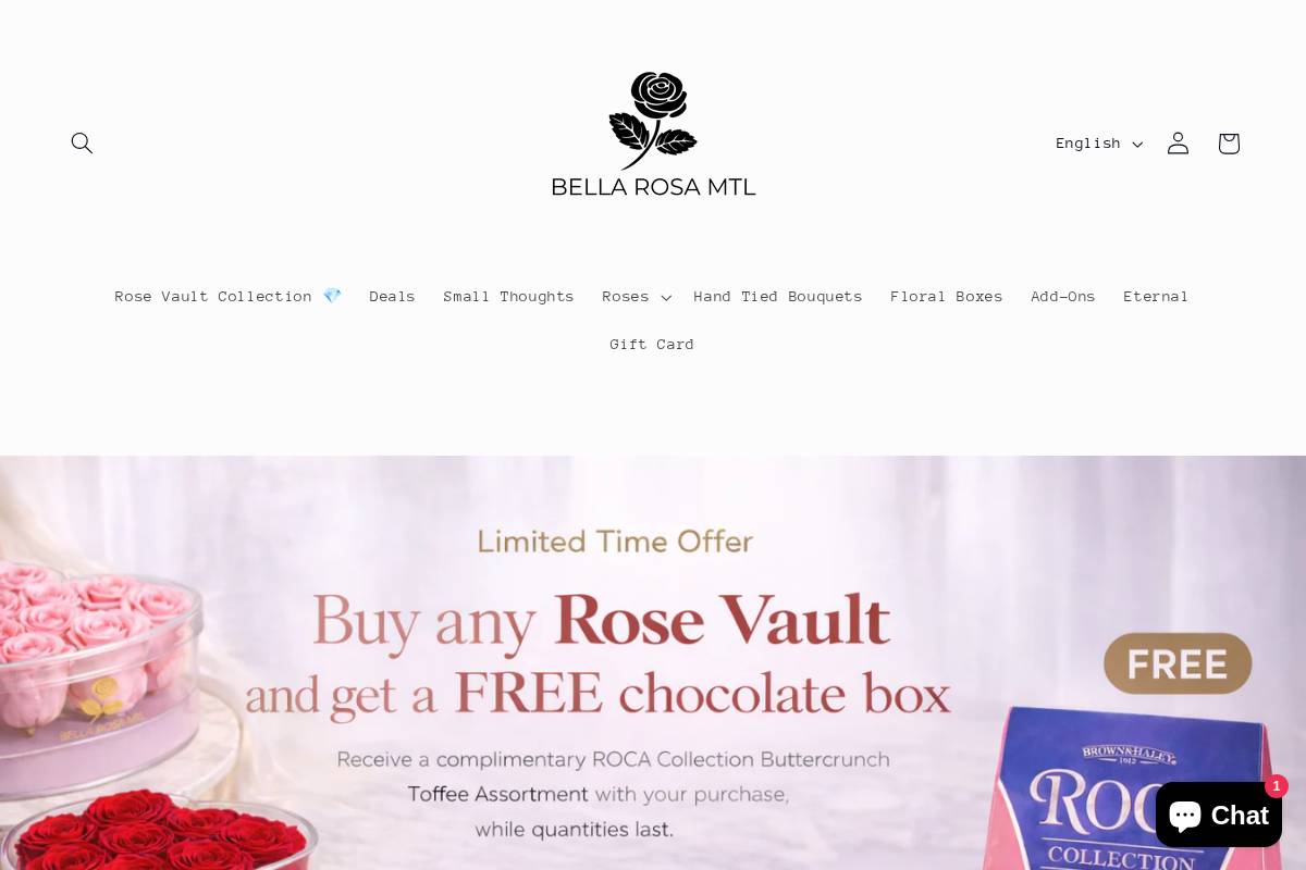 bellarosamtl.com homepage screenshot