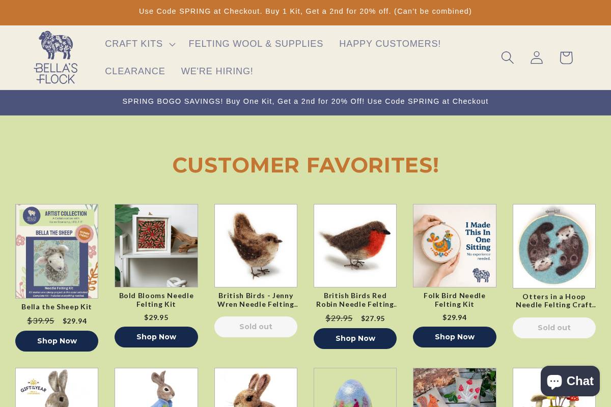 Bellasflock homepage screenshot