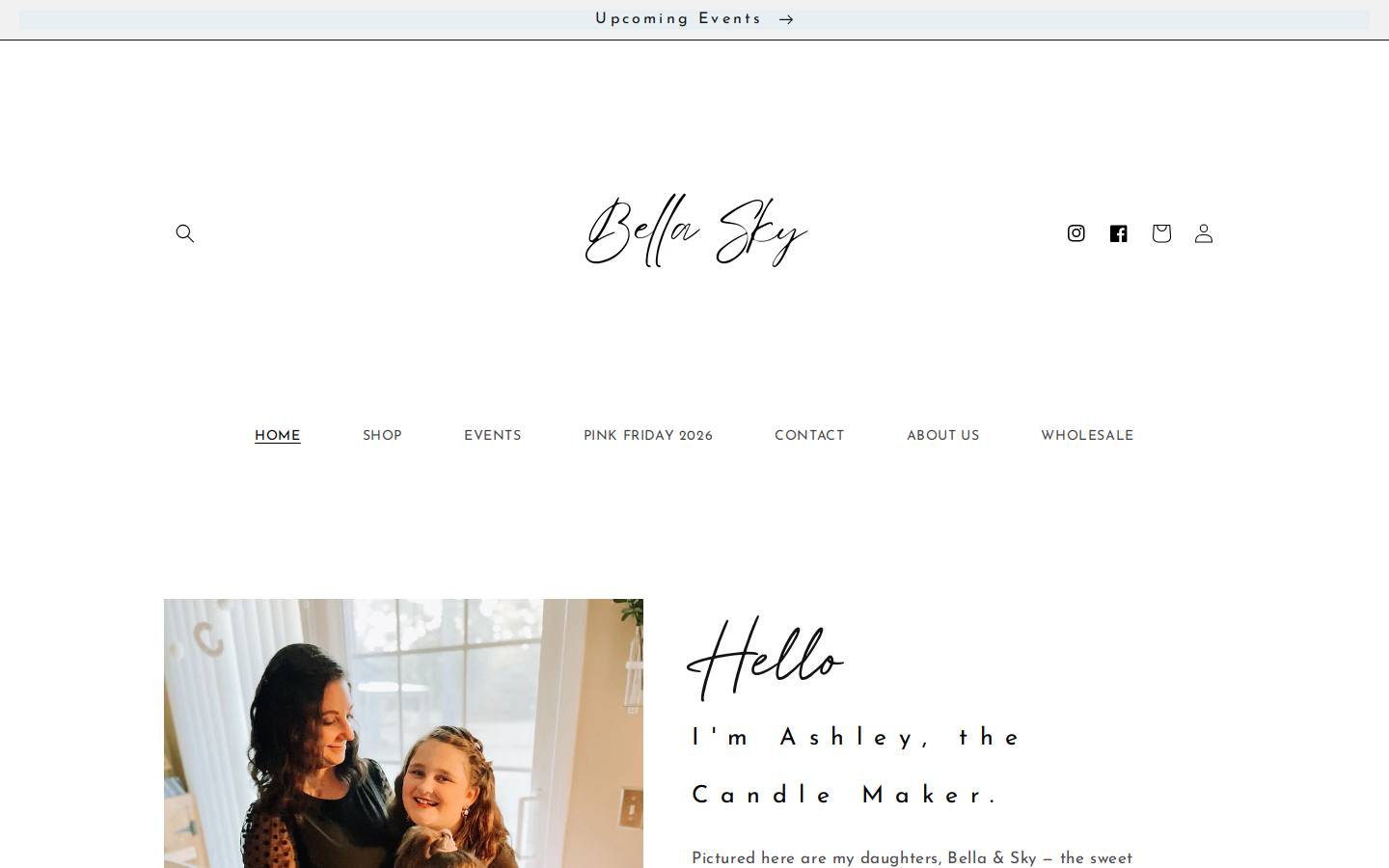 bellaskygifts.com homepage screenshot