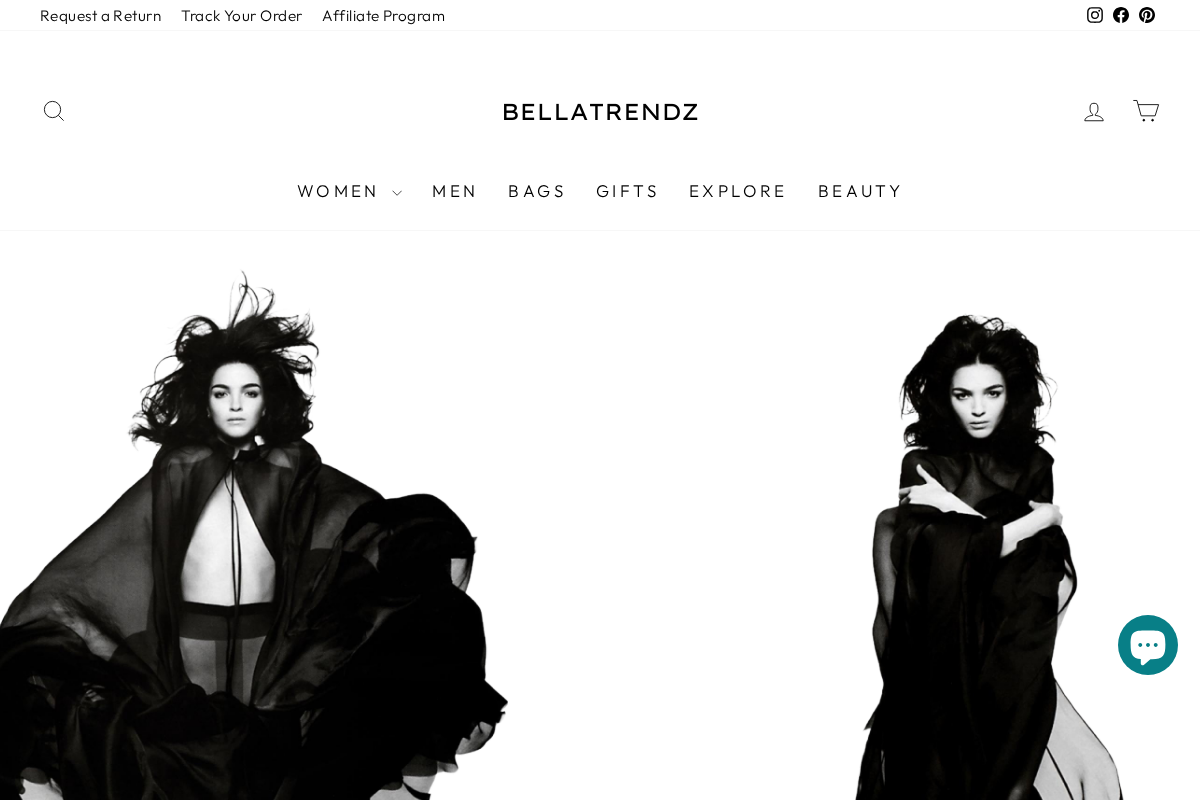 BellaTrendz homepage screenshot