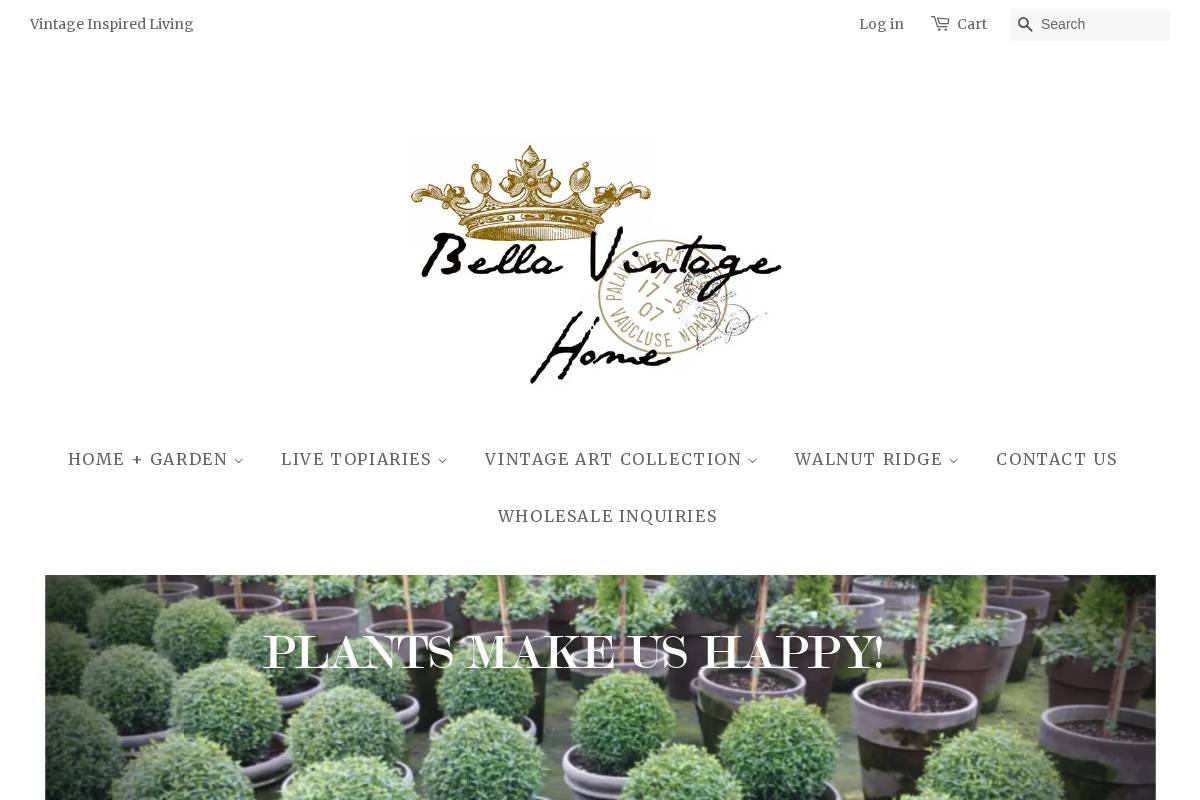 bellavintagehome.com homepage screenshot