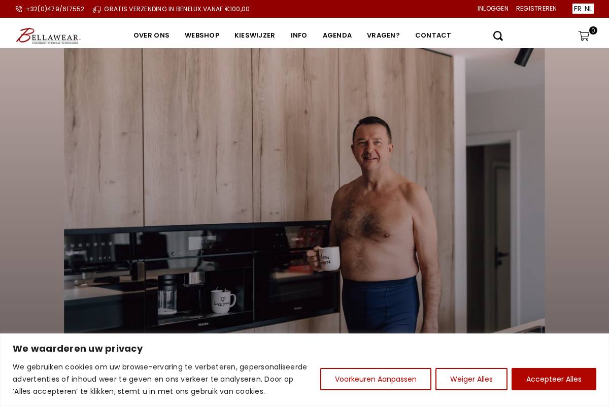 bellawear.be homepage screenshot