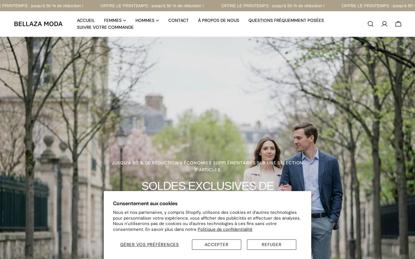 Bellazamoda homepage screenshot