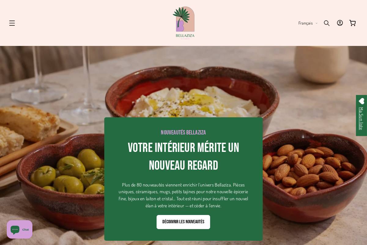 bellaziza.com homepage screenshot