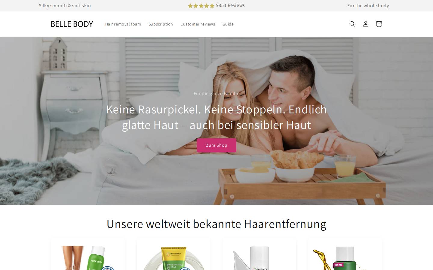 belle-body.eu homepage screenshot