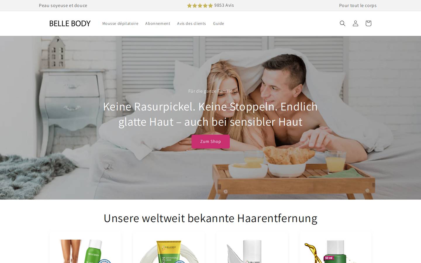 belle-body.fr homepage screenshot