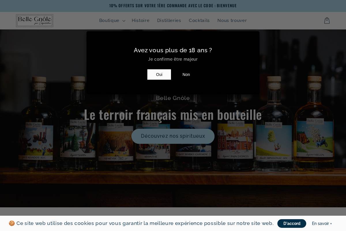 Belle Gnole homepage screenshot