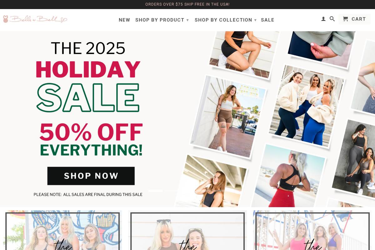 belleandbell.com homepage screenshot