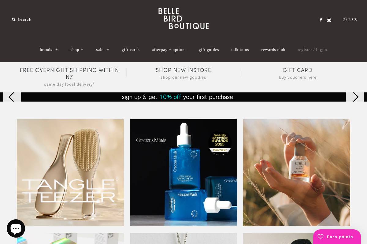 bellebird.co.nz homepage screenshot