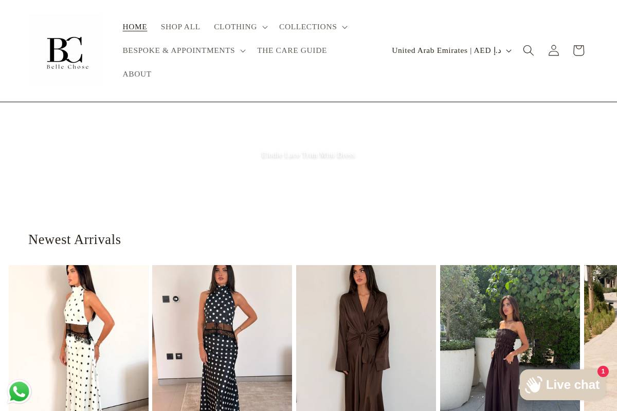 bellechoseofficial.com homepage screenshot