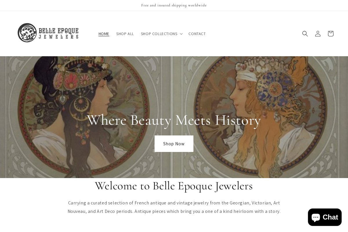 belleepoquejewelers.com homepage screenshot