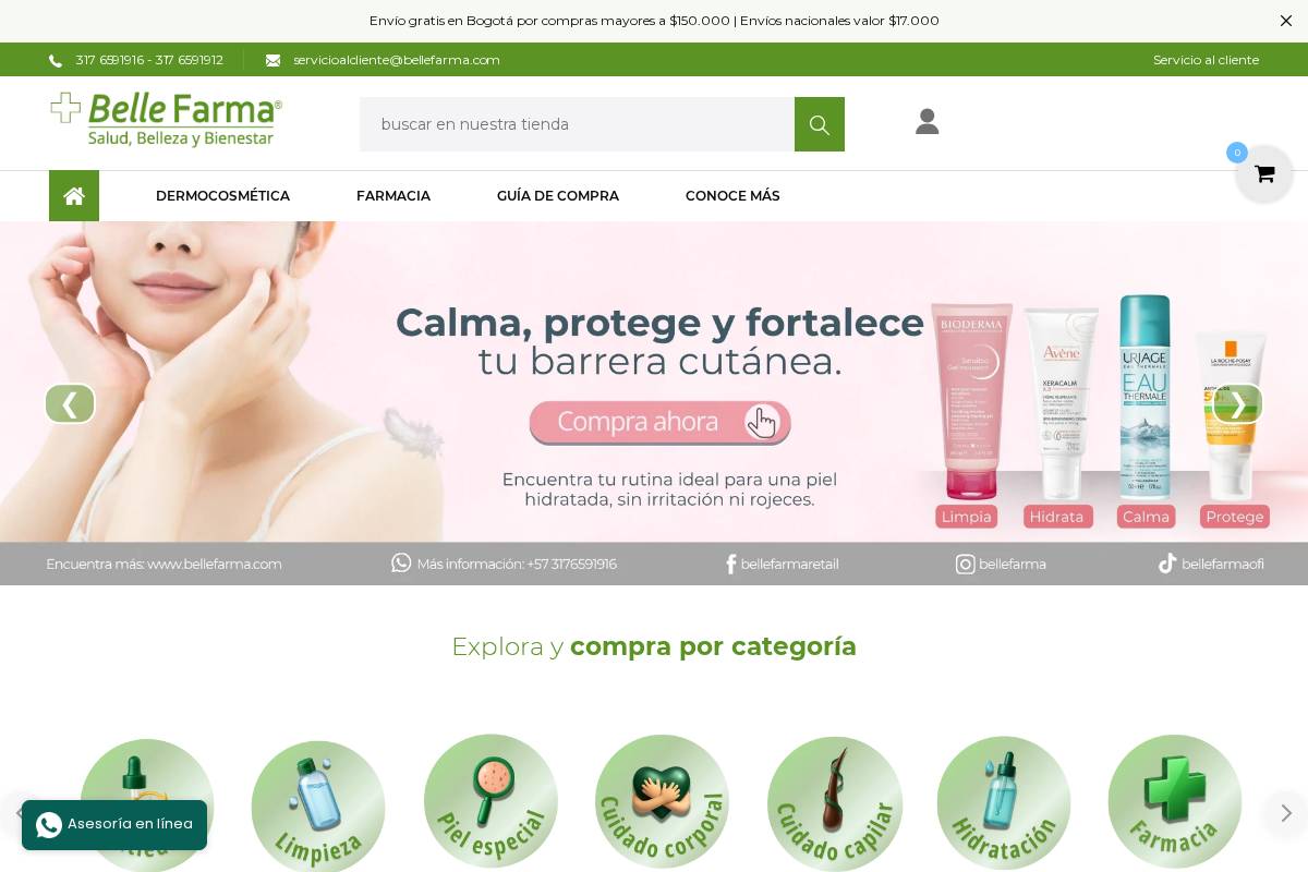 bellefarma.com homepage screenshot