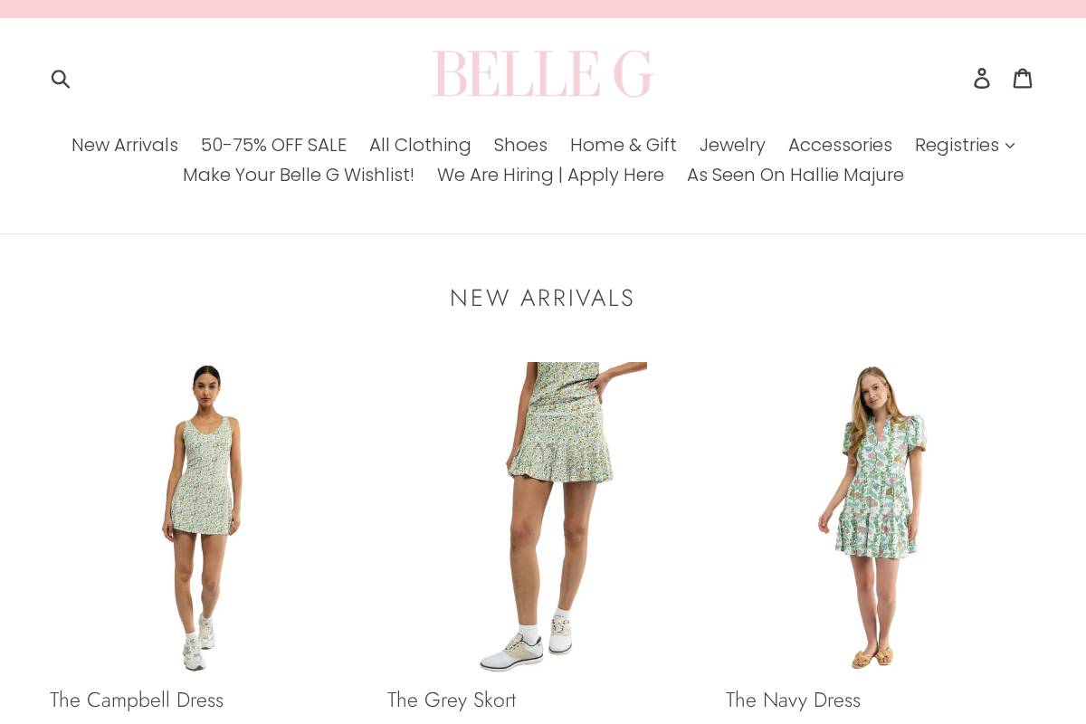 bellegboutique.com homepage screenshot