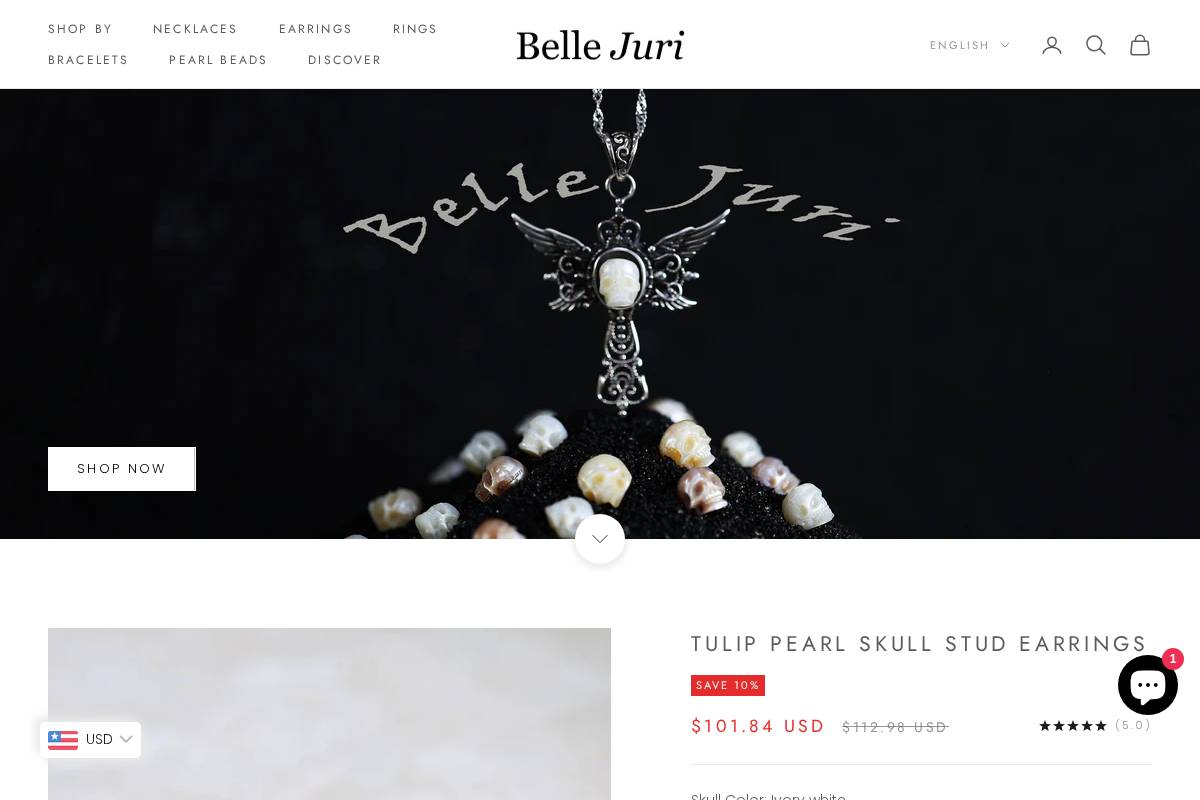 Belle Juri homepage screenshot