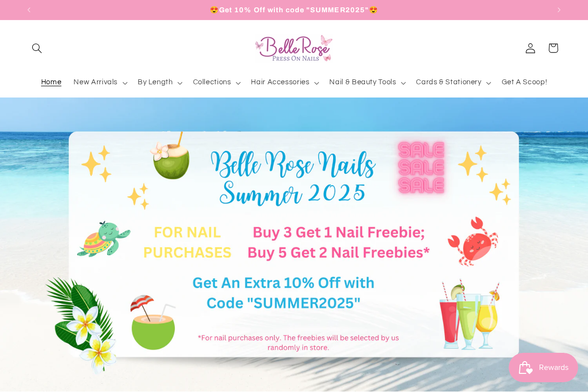 Bellerosenails homepage screenshot