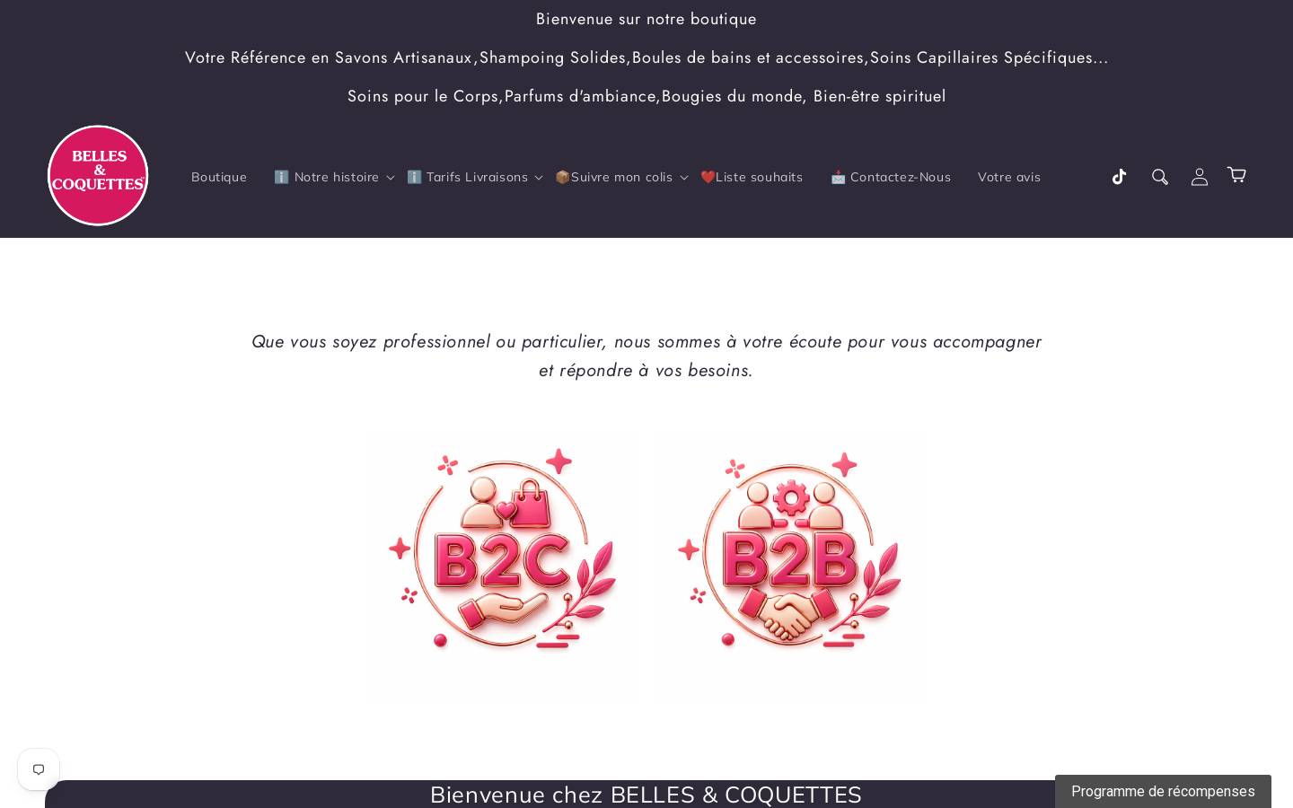 Bellesetcoquettes homepage screenshot