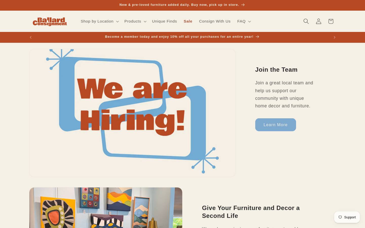 bellevueconsignments.com homepage screenshot