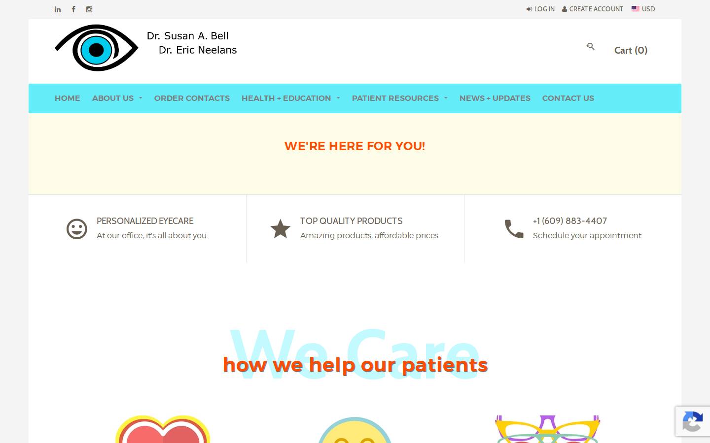 belleyes.com homepage screenshot