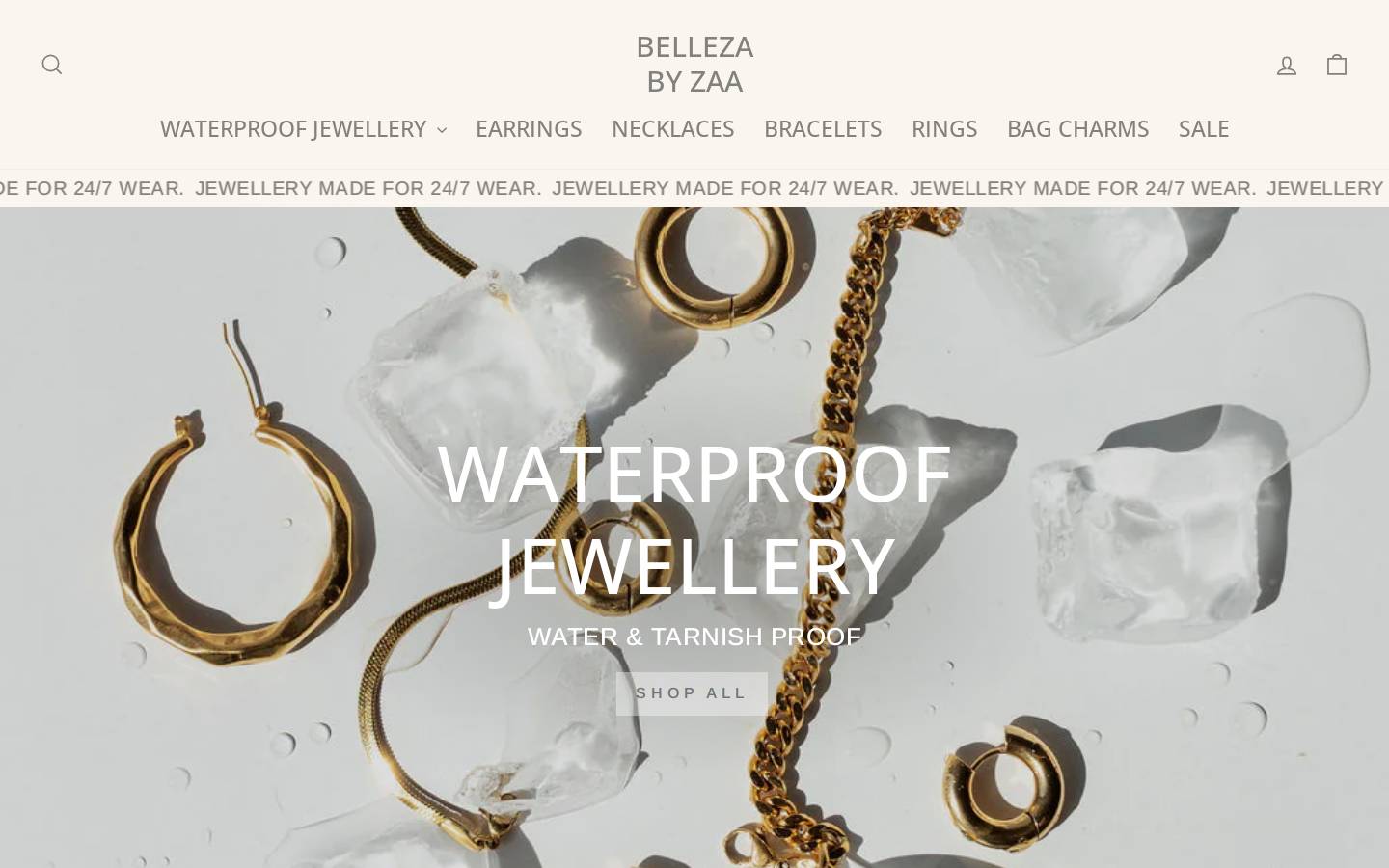 Belleza By Zaa homepage screenshot