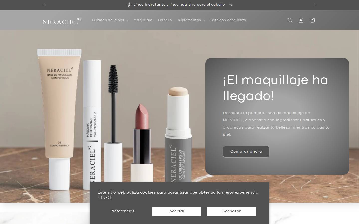 bellezaconnerea.com homepage screenshot
