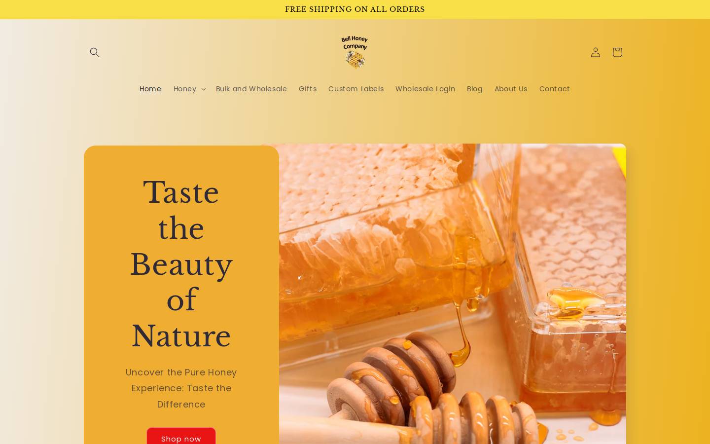 bellhoney.com homepage screenshot