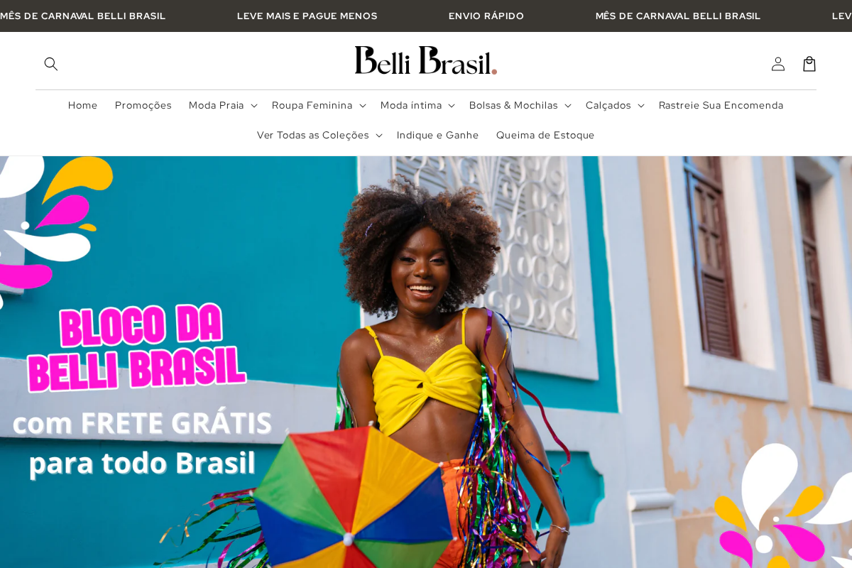 Belli Brasil homepage screenshot