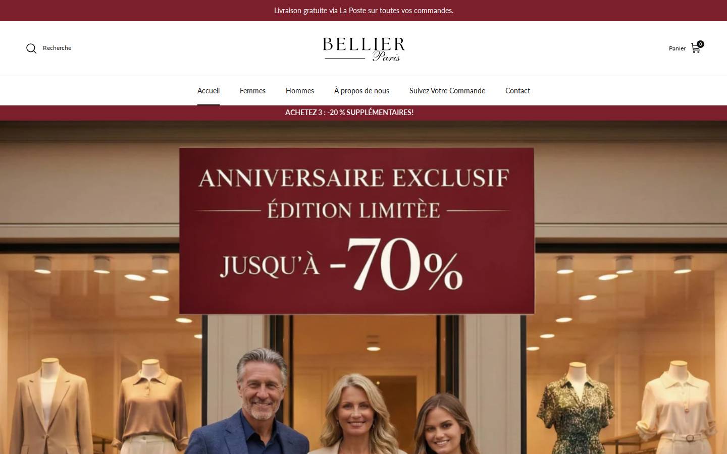 Bellierparis homepage screenshot