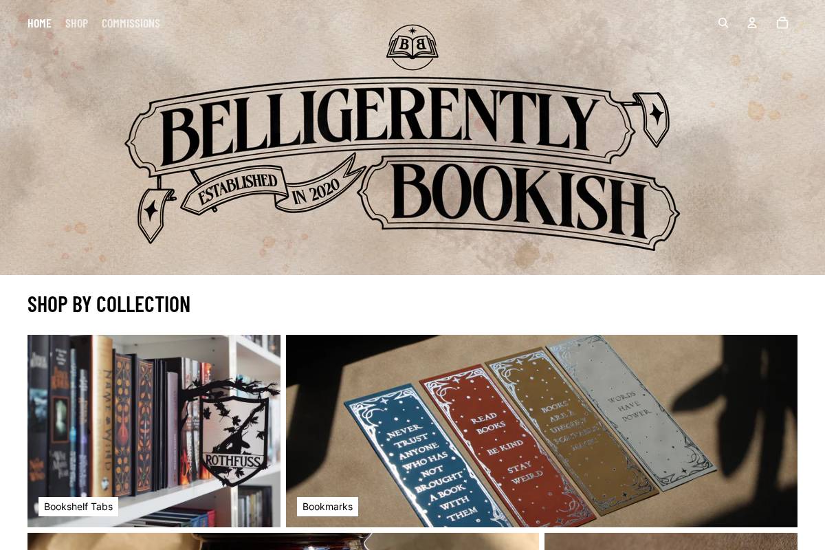 belligerentlybookish.com homepage screenshot