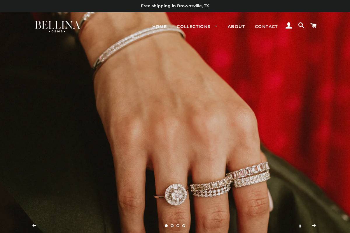 bellinagems.com homepage screenshot