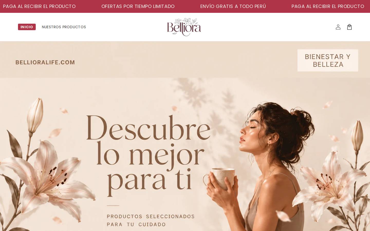 bellioralife.com homepage screenshot