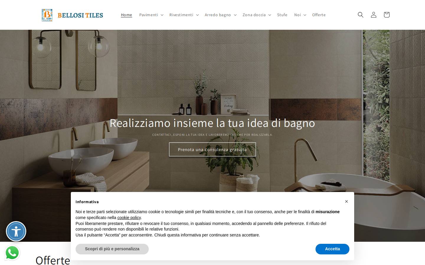 Bellositiles homepage screenshot