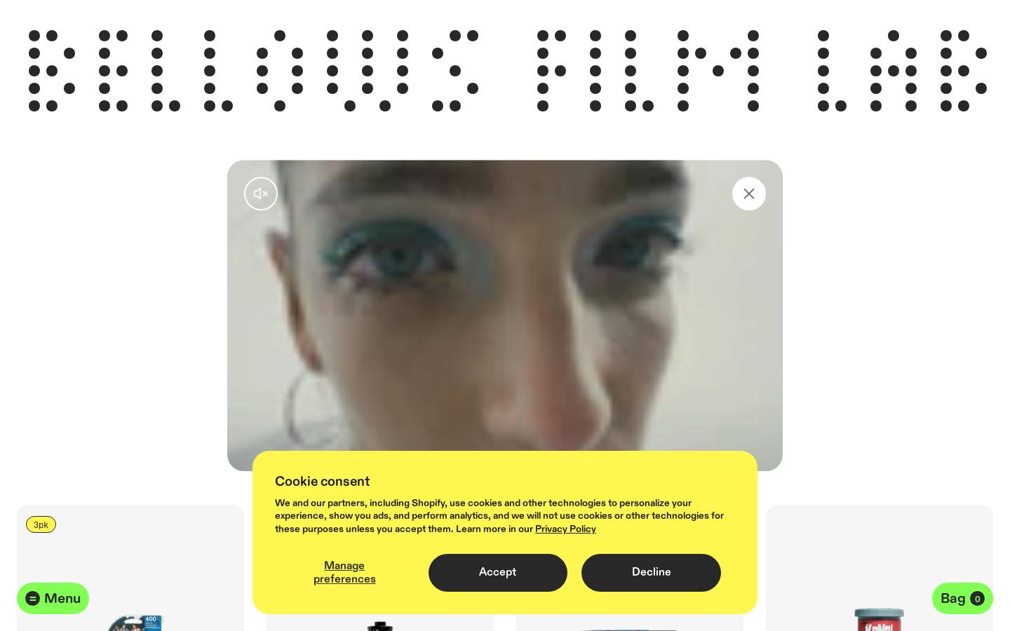 Bellowsfilmlab homepage screenshot