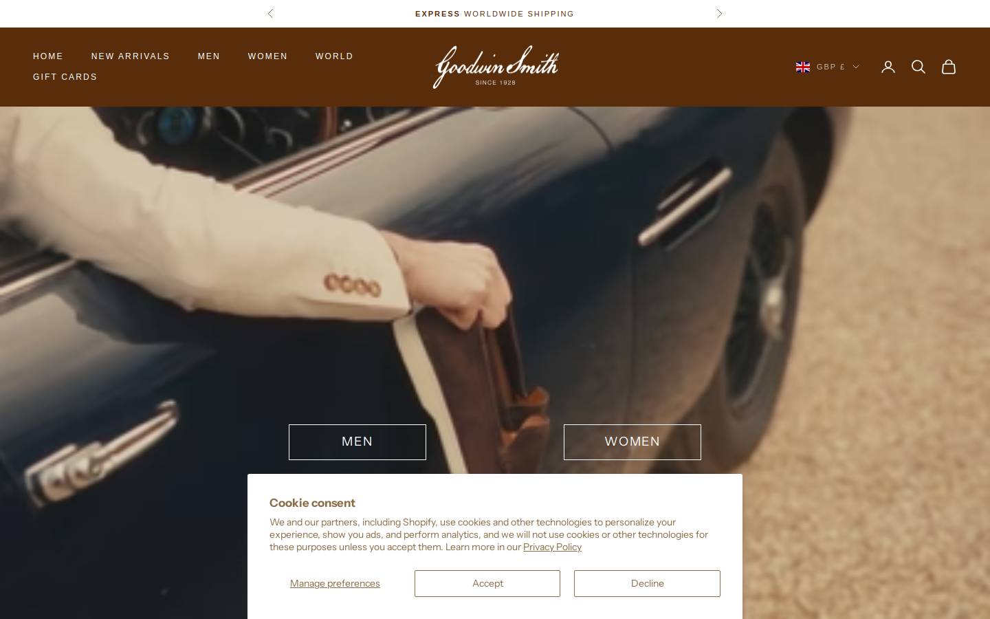 Goodwin Smith homepage screenshot
