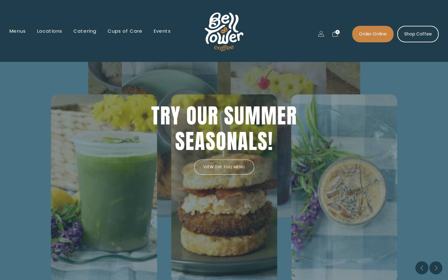 belltowercoffee.com homepage screenshot