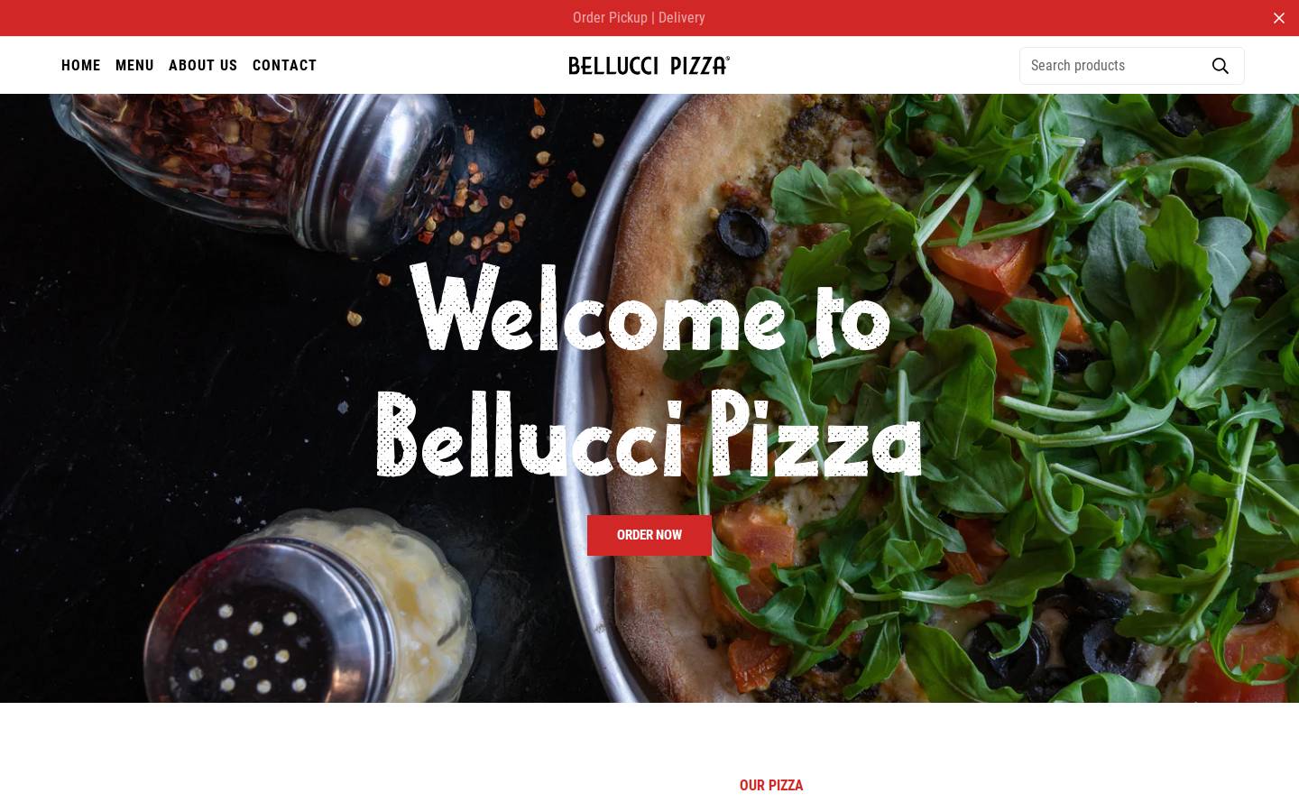 belluccipizza.com homepage screenshot