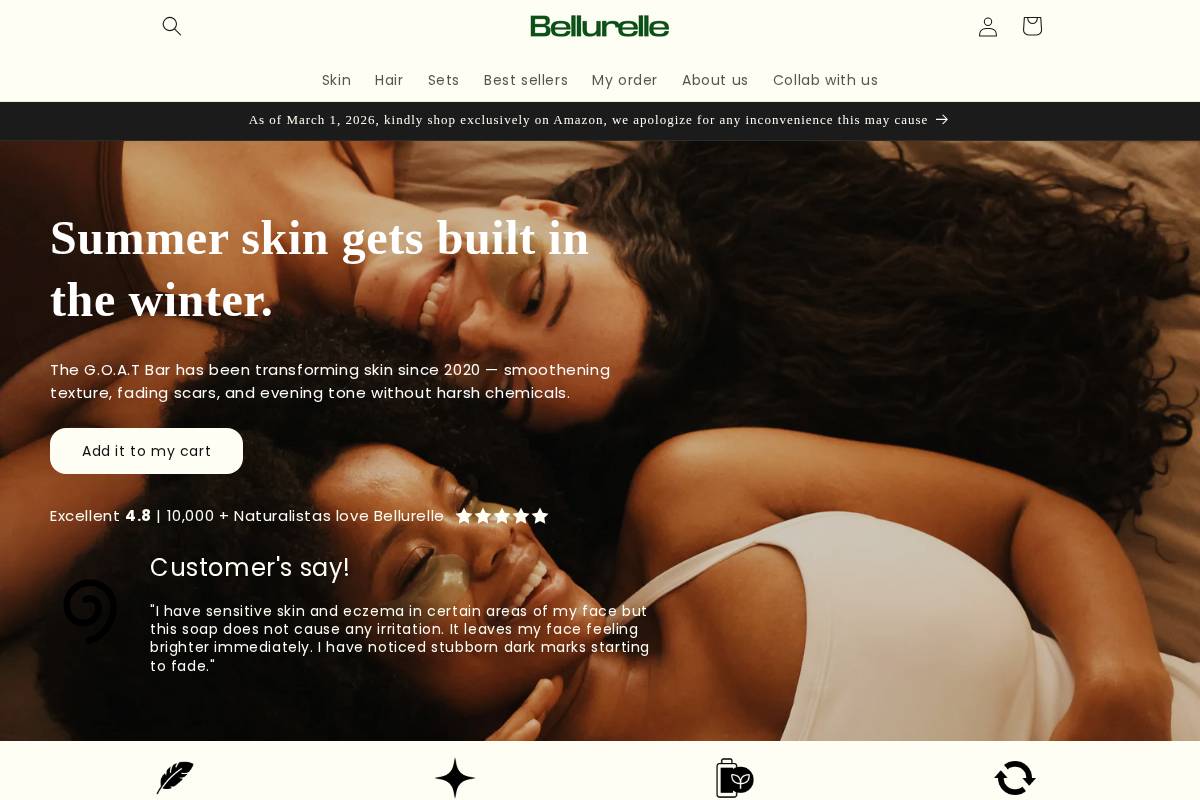 bellurelle.com homepage screenshot