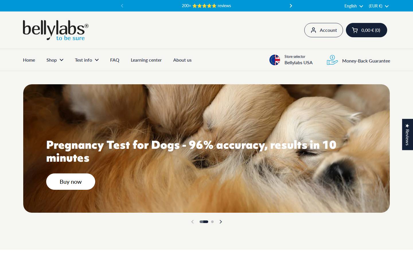 belly-labs.com homepage screenshot