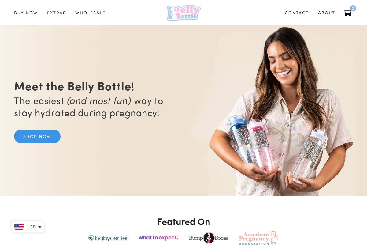 bellybottle.org homepage screenshot